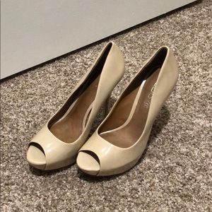 ALDO nude stilettos - open toe